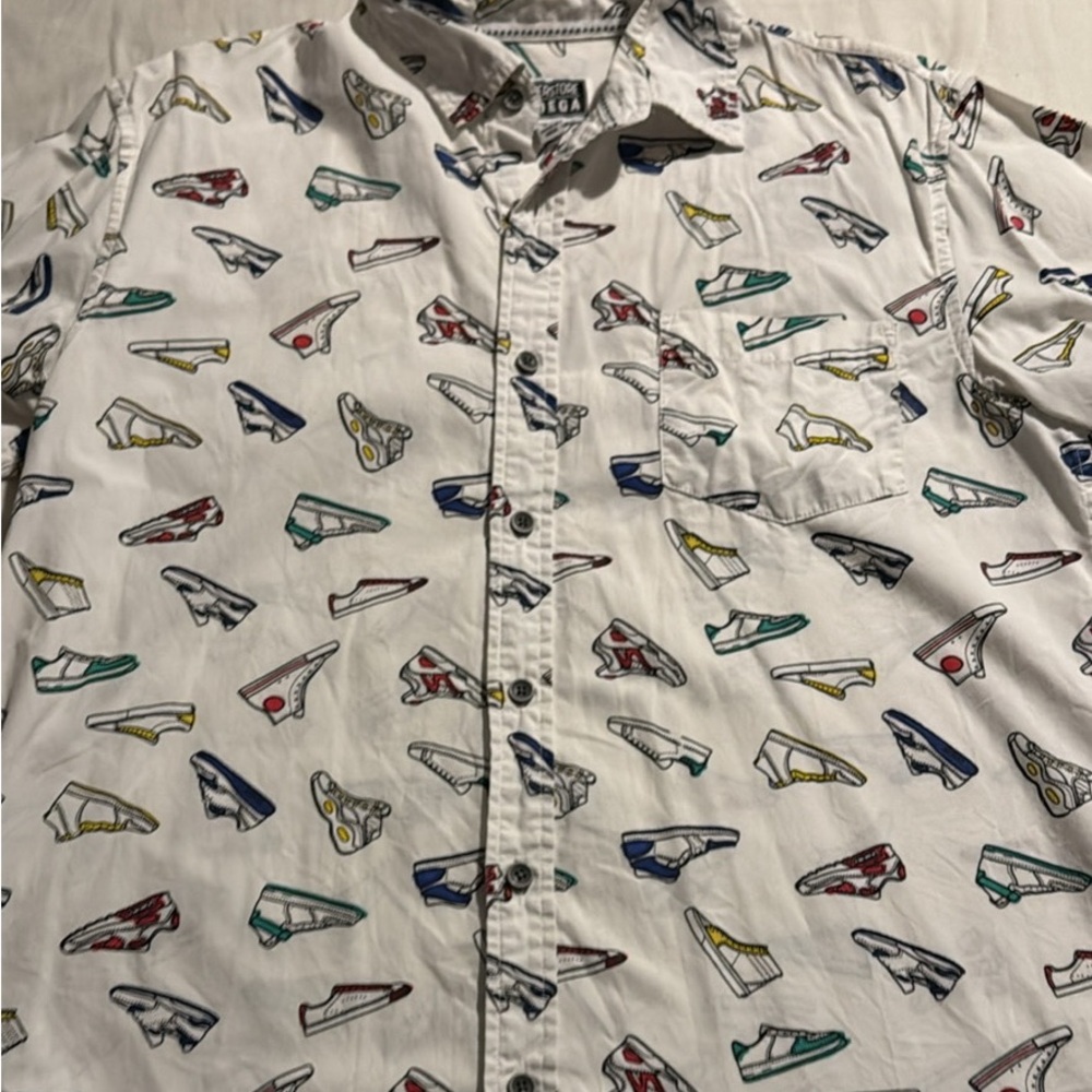 White Graphic Polo Shirt